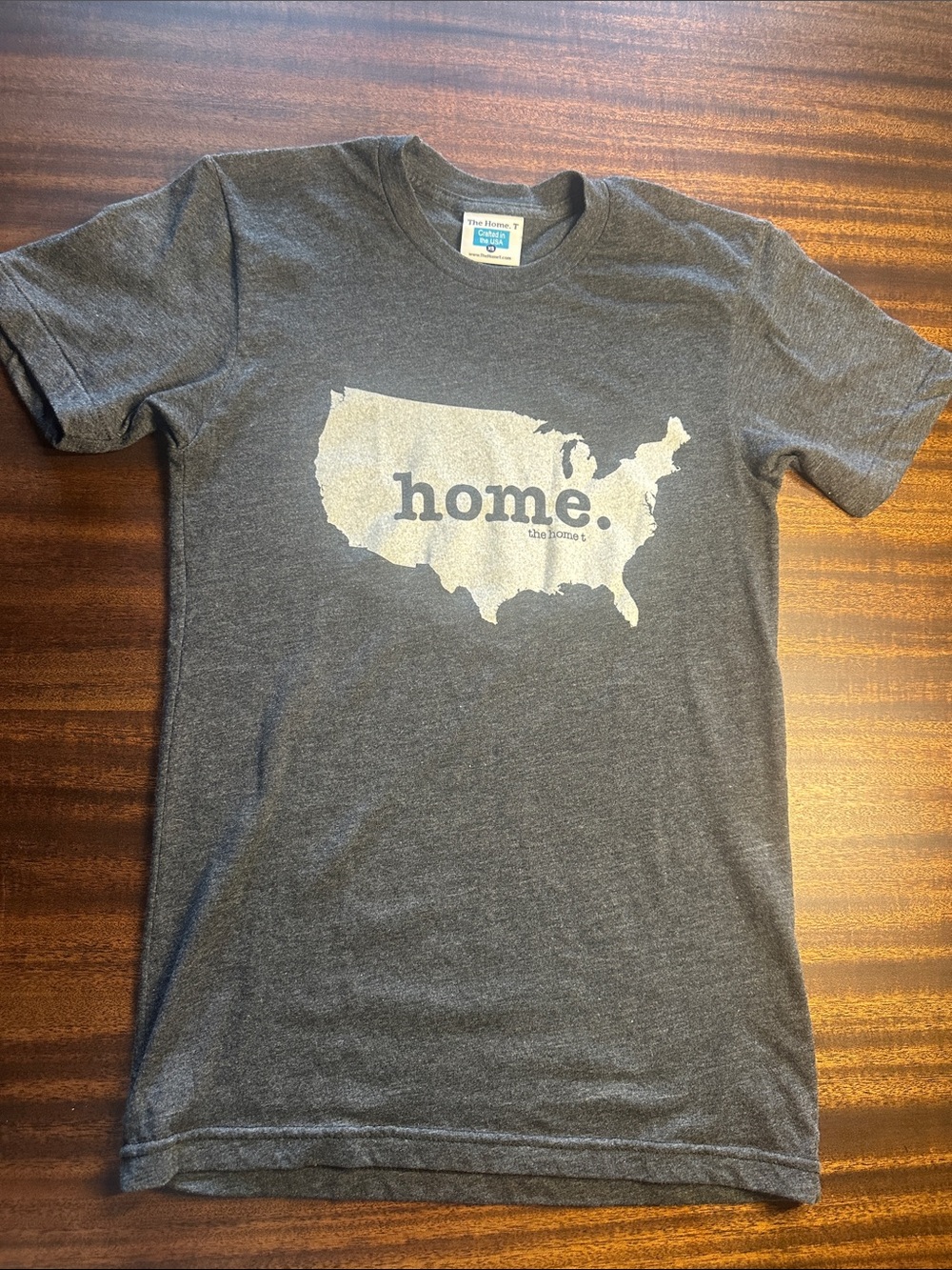 home. USA Graphic Short Sleeve Tee - Gray